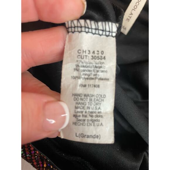 Women's Juniors Large Gold Sequin Sparkle Stretch Mini Skirt EUC - Picture 3 of 10